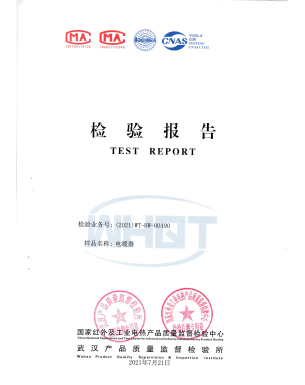 赛阳石墨烯电暖器远红外检测报告
